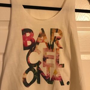 SOLD 💙 "Barcelona" floral tank top